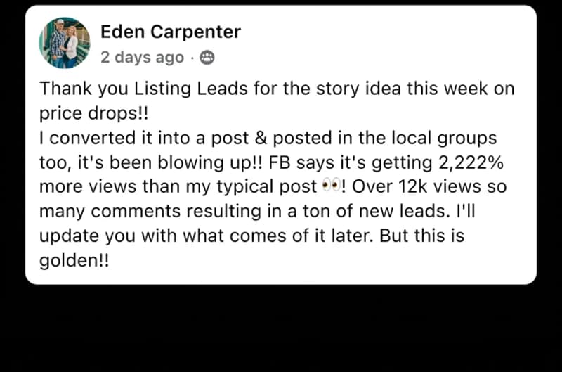 Agent testimonial