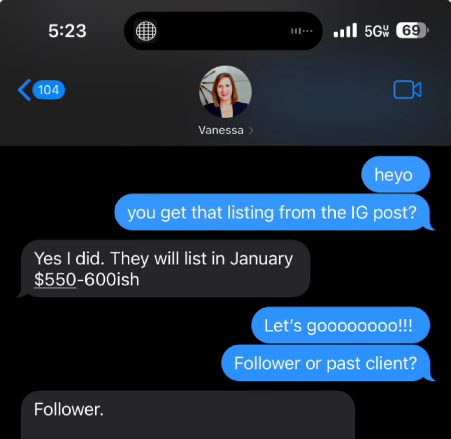 Listing Leads member success story