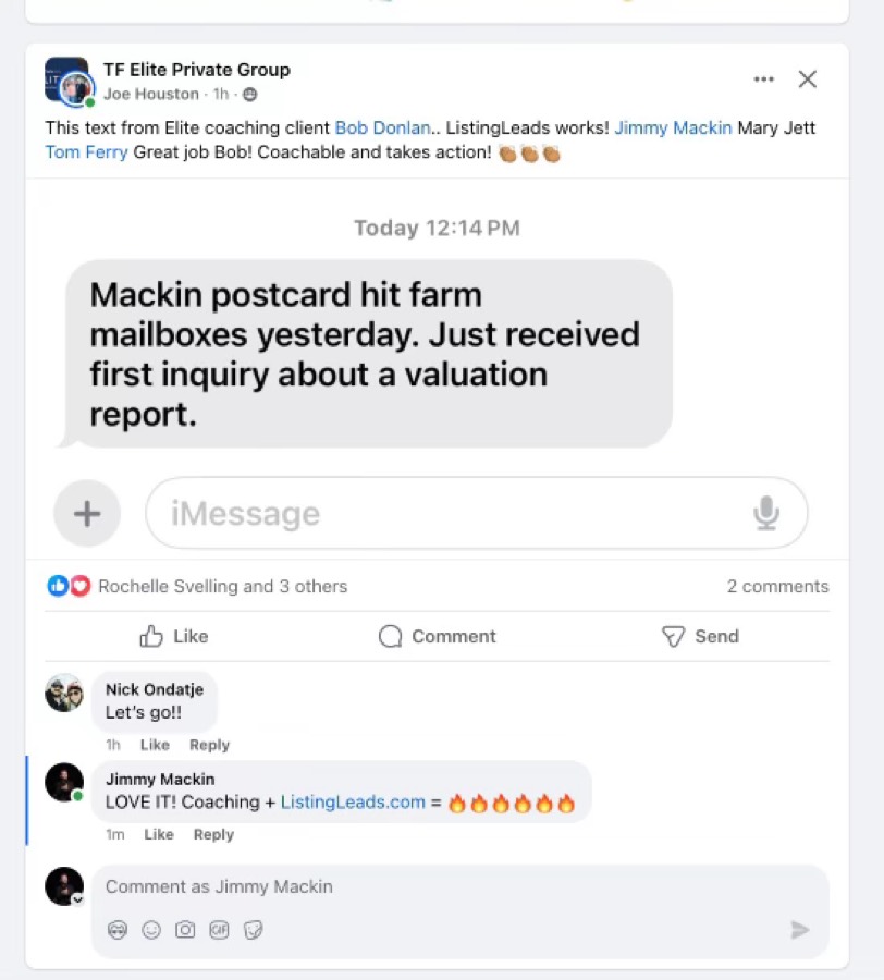 Listing Leads member success story