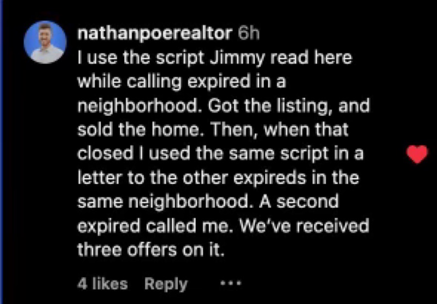 Listing Leads member success story