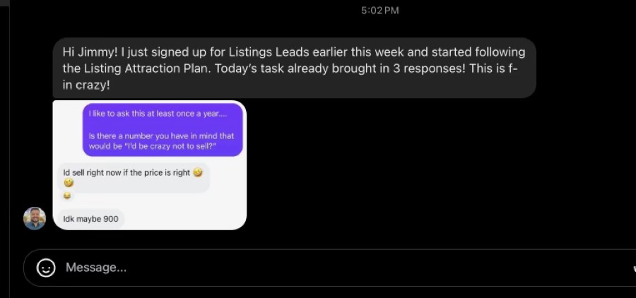 Listing Leads member success story