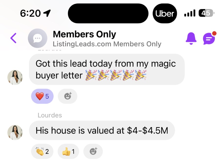 Listing Leads member success story