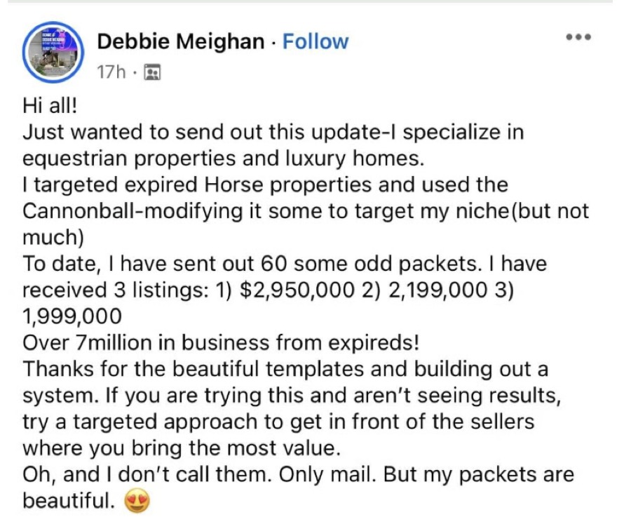 Listing Leads member success story