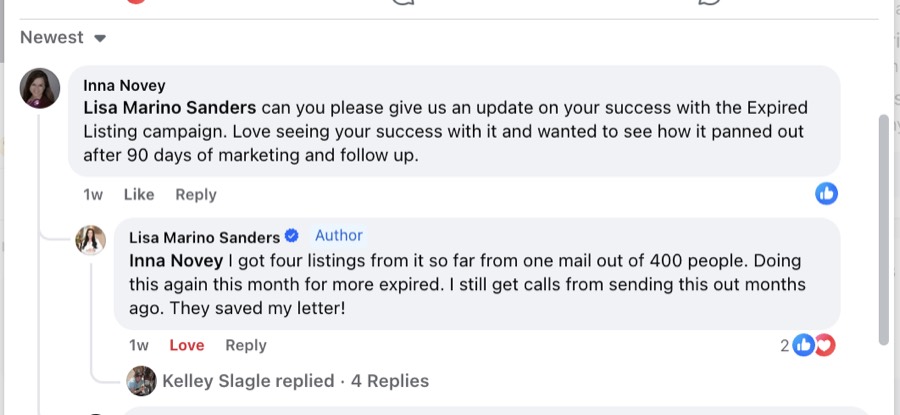 Listing Leads member success story