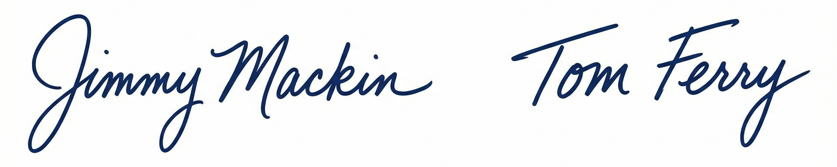 Jimmy Mackin & Tom Ferry signatures